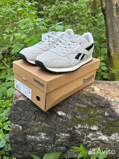 Кроссовки reebok classic grey black 42 сетка