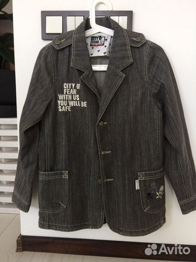 Пиджак джинсовый р 152-158