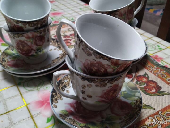 Чашка с блюдцем 6 шт