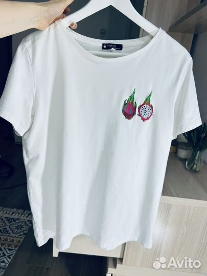 Футболка из плюш-хлопка с вышивкой