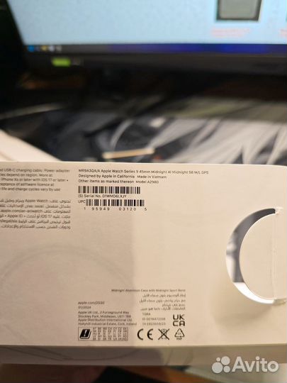 Смарт часы apple watch 9 45mm midnight