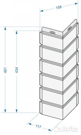 Угол для фасадной панели