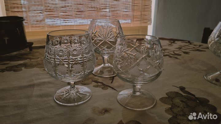 Бокалы для коньяка и виски, хрусталь