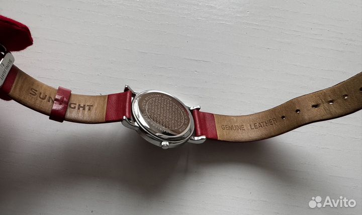 Часы женские Sunlight Санлайт красные кожа