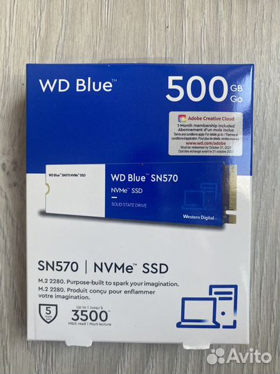 Ssd диск m2 Western Digital WD Blue nvme 500 gb