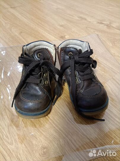 Ботинки демисезонные кожаные для мальчика