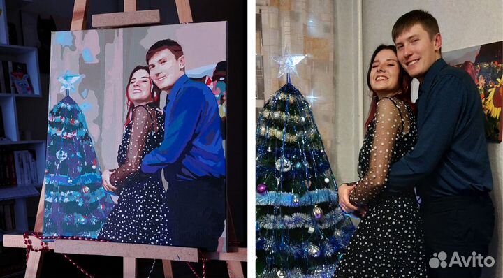 Картина по номерам на заказ по фото, 40 на 50 см