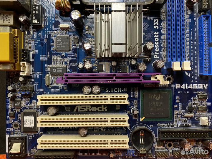 Мат плата ASRock Prescot 553 сокет 478