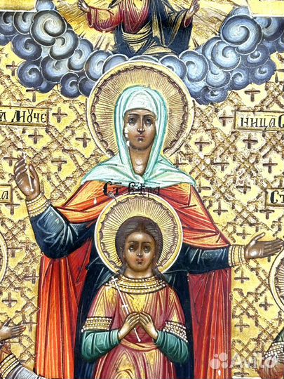 Икона Свв.София, Вера, Надежда, Любовь 19 век