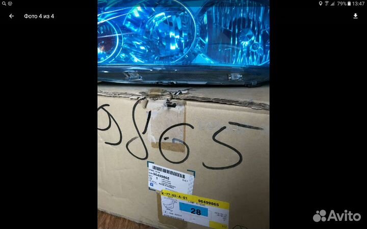 Фара на chevrolet lacetti