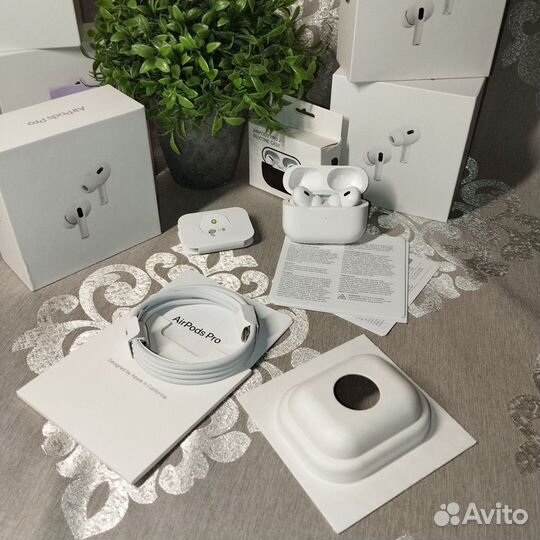 Airpods pro 2 с шумоподавлением + гарантия, чехол