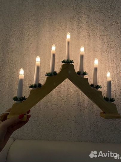 Новогодний подарок горка свечки светильник