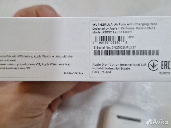 Беспроводные наушники apple airpods 2