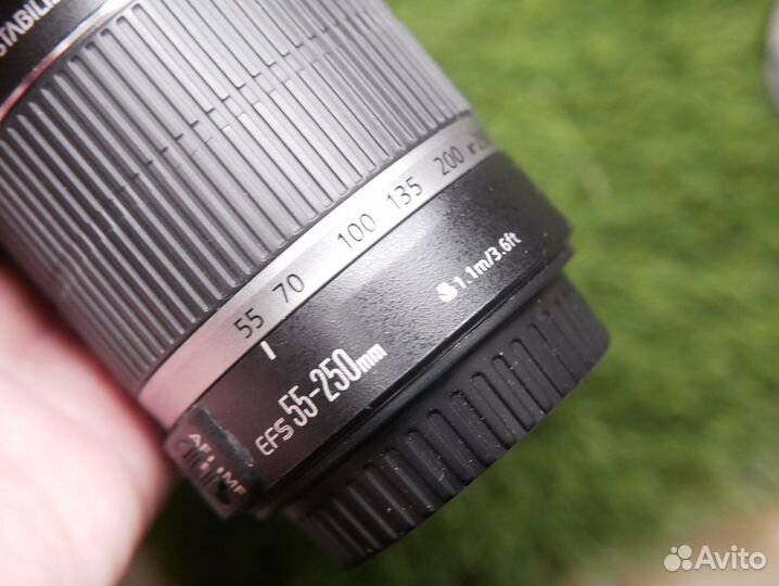 Со стабом EFs canon 55-250 4-5,6 IS