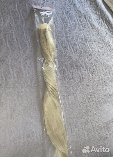 Хвост блонд на липучках