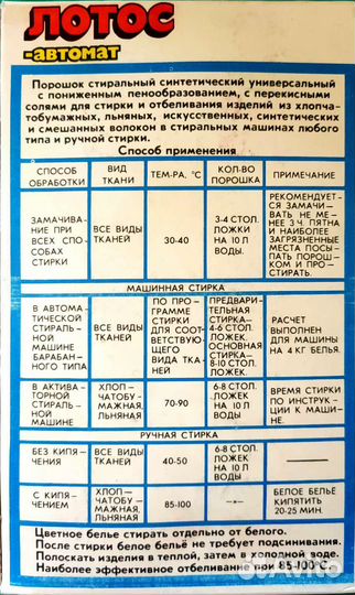 Лотос стиральный порошок СССР ретро