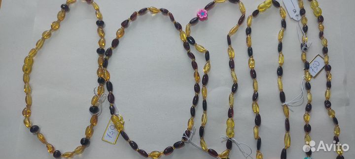 Детские бусы из натурального янтаря