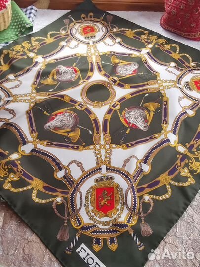 Fiorini винтажный красивый платок Италия