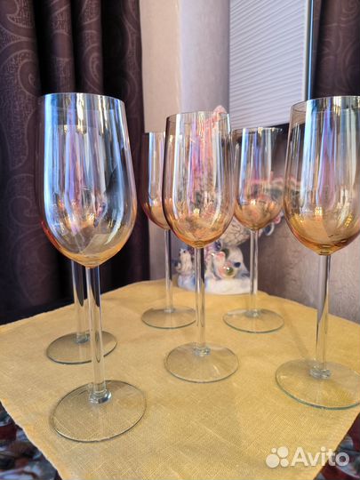 Фужеры цветное стекло СССР