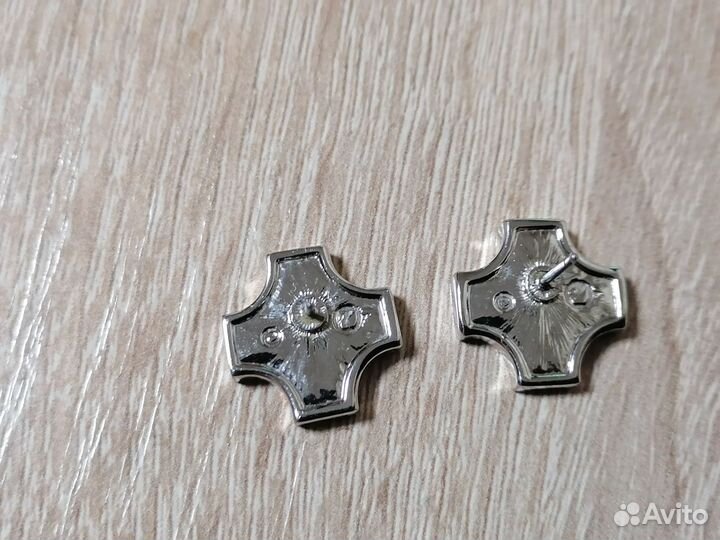 Swarovski Серьги кресты в кристаллах