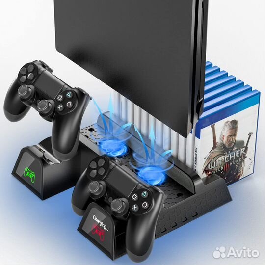 PS4 Slim, Pro подставка + зарядная станция, новая