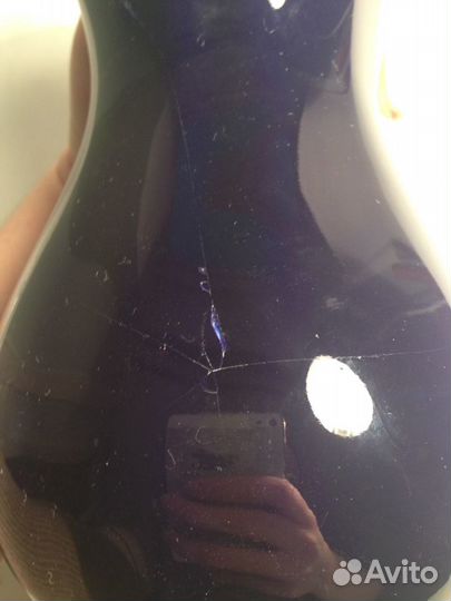 Старинная вазочка Ильменау. Кобальт