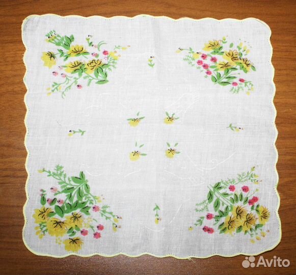 Носовые платки (хлопок) 25х25 см. - лот 3 шт