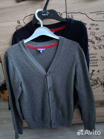 Рубашка, жилет, кардиган, брюки для школьника