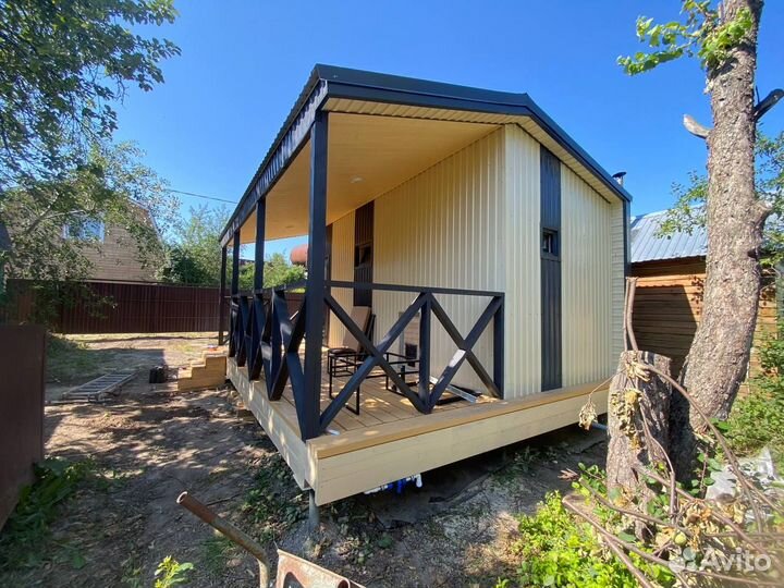 Каркасная баня 6 м на 4,5м под ключ. Готовая