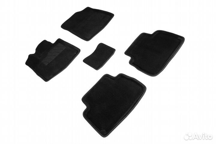 Коврики Hyundai Santa FE 2021- 3D Sеintex черный