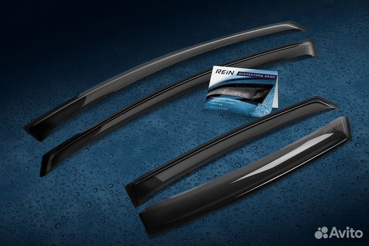 Дефлектор окон 2 шт. peugeot boxer 2006/ jumper 2006/ ducato 2006- мик-бус, фургон., накладной, скот