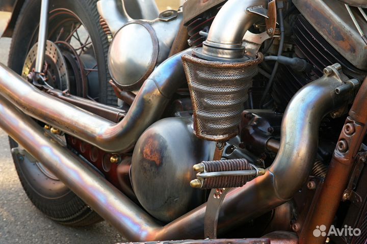 Steampunk chopper Kawasaki Vulkan