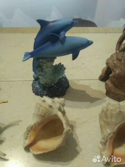 Керамические русалки,дельфин,ракушки,раковины