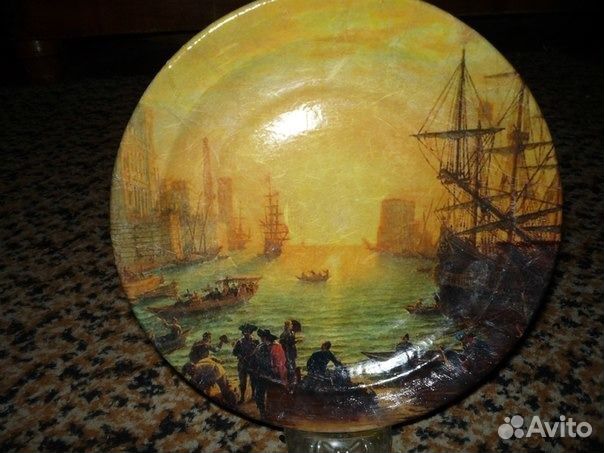 Декупаж тарелка