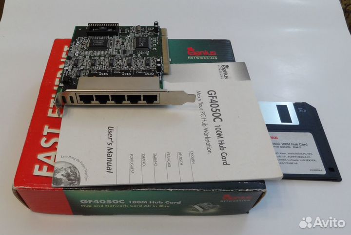 Концентратор PCI Ethernet Hub Card Genius GF4050C