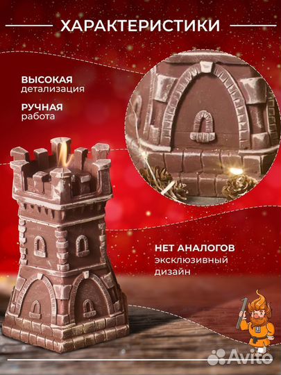 Биокамин настольный, биосвеча Ognivdom Башня