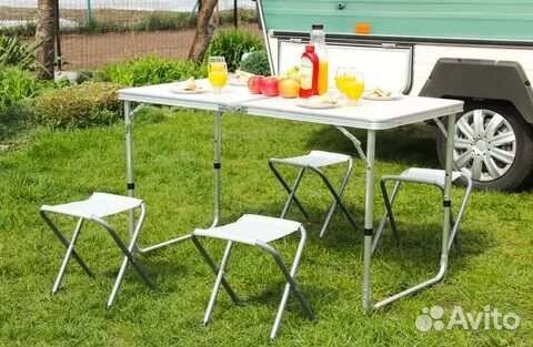 Раскладной стол 4 стула для пикника