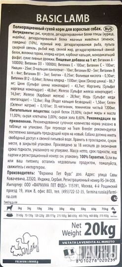 Farmina (Фармина корм для собак) serbia