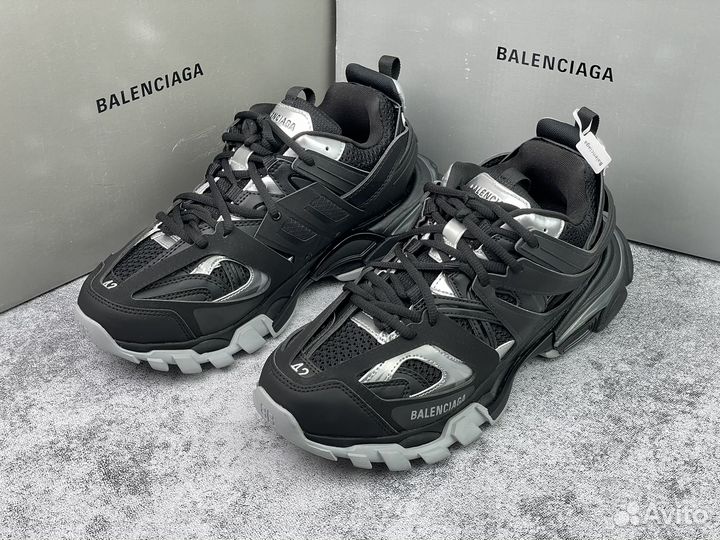 Balenciaga Track Sneaker Black Silver