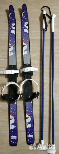 Лыжи комплект с палками, 90 см