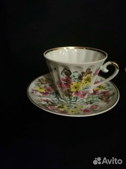 Чайная пара, фарфор, лфз