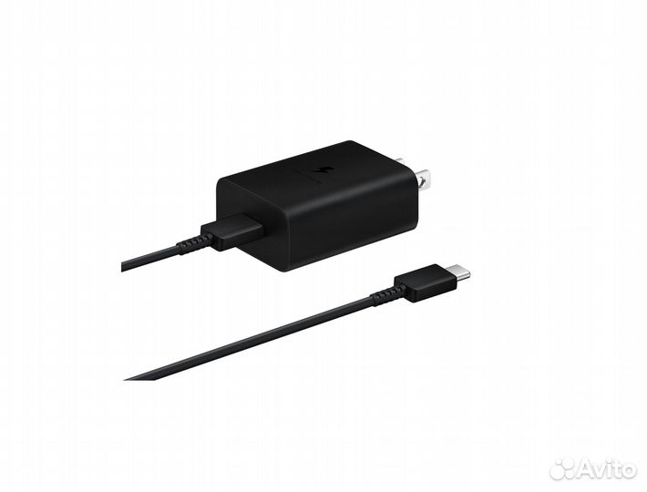 15W PD Power Adapter w C to C cable (1m) Black