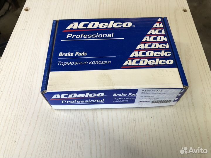 Колодки тормозные ACDelco 19374071 для рио/солярис
