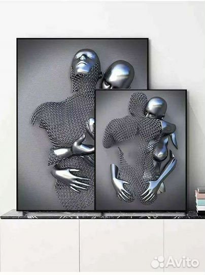 Популярные интерьерые картины. Люди из металла