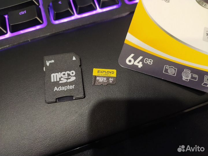 Карта памяти Exployd MicroSD 64 Гб
