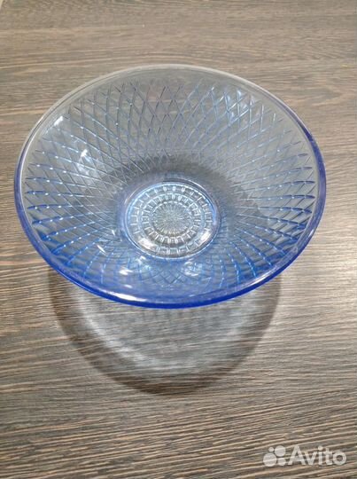 Посуда цветное синее стекло винтаж