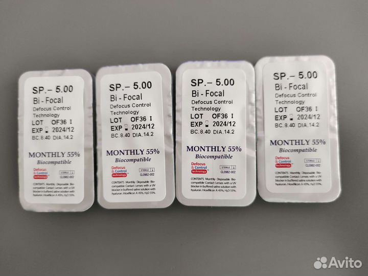 Линзы контактные бифокальные 4шт OKVision Bi-fokal