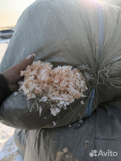 Опилки стружка в мешках