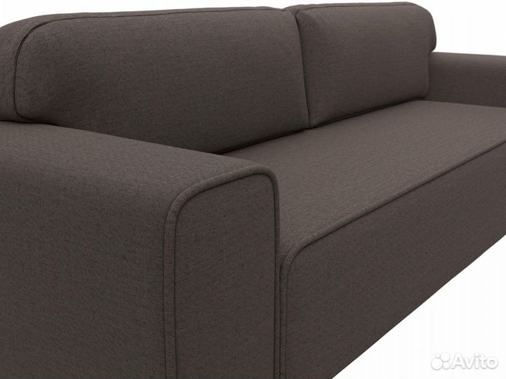 Диван прямой Лига-029, рогожка, амур коричневый