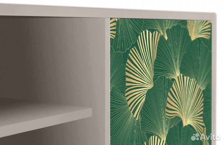 Тв-тумба T2 - Сатин - Gold Ginkgo